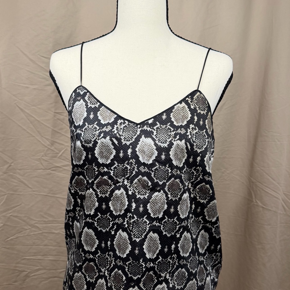 Topshop Snake Print Strappy Cami Size 4 Y2K Cropped Tank Top‎